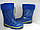 Вставка утеплювач, укладень у дитячі гумові чоботи з 23 р. по 36 р. із синім флісовим закотом, фото 8