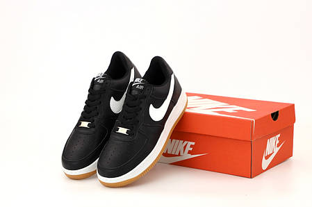 Чоловічі кросівки Nike Air Force Чорні, фото 2