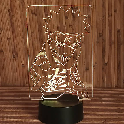 Акриловий світильник-нічник Наруто 4 білий tty-n000214, фото 1