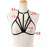 Сексуальне жіноче вбрання портупея сітка ремені на бюст бдсм, фото 5