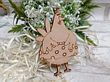 Курочка заготовка до Великодня, фанера 9,5х6см, фото 3