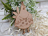 Курочка заготовка до Великодня, фанера 9,5х6см, фото 5