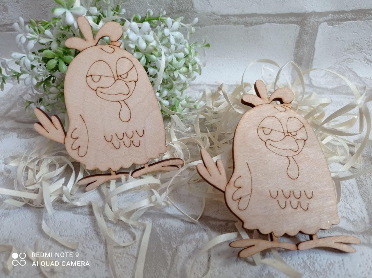 Курочка заготовка до Великодня, фанера 9,5х7см, фото 1