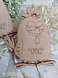 Курочка заготовка до Великодня, фанера 9,5х7см, фото 4