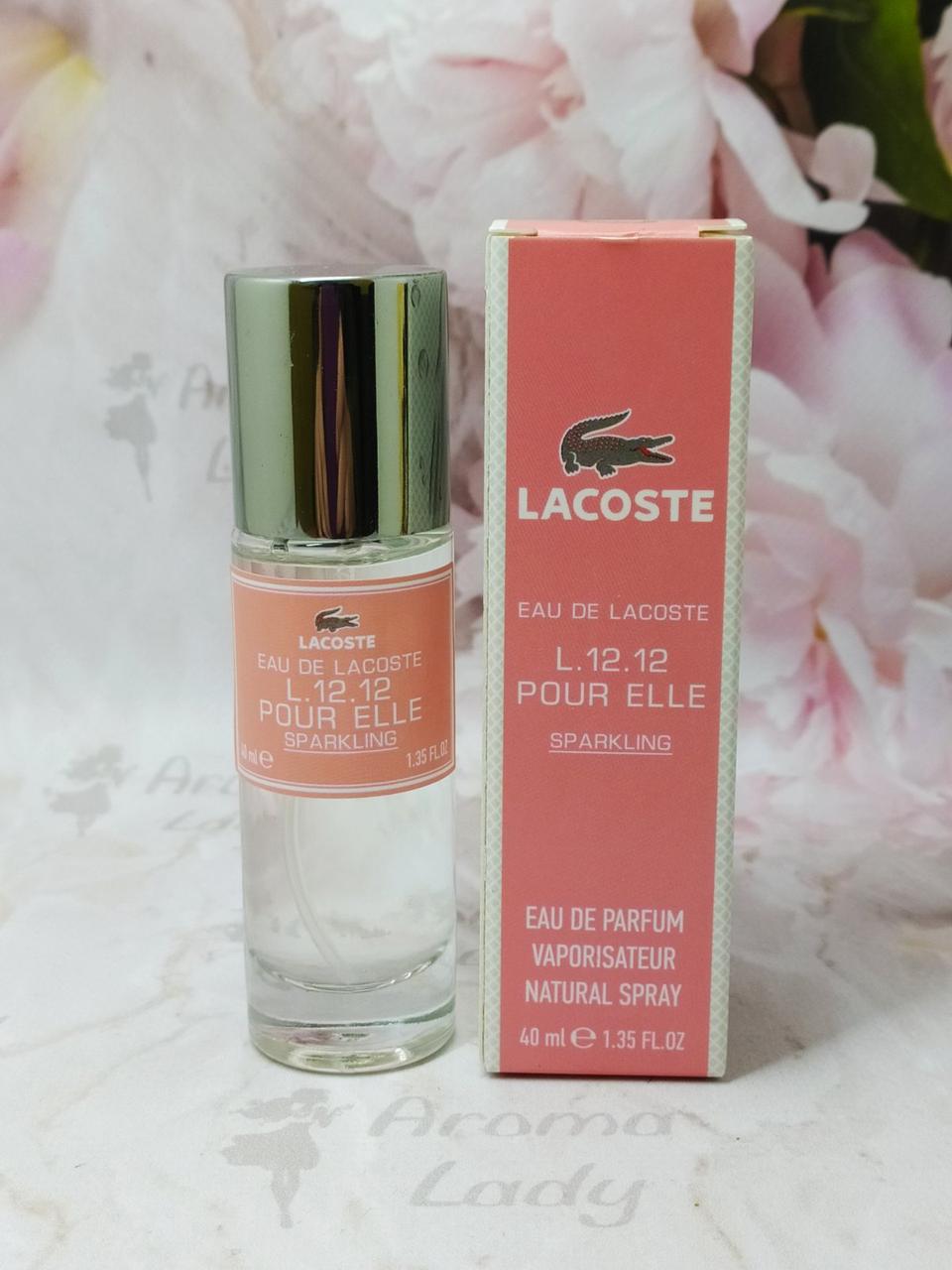 Жіночий міні парфуми Lacoste Eau de Lacoste Pour Elle Sparkling ( Лакост Пур Ель спарклинг) 40мл