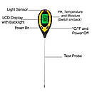 Професійний аналізатор ґрунту 4 в 1 AMTAST AMT-300 (КСВ-300) з підсвіткою, фото 8