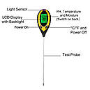 Професійний аналізатор ґрунту 4 в 1 AMTAST AMT-300 (КСВ-300) з підсвіткою, фото 10