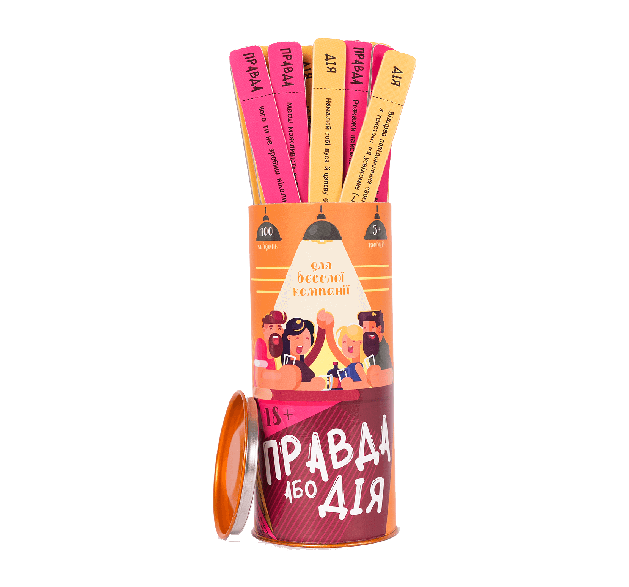 Настільна гра карткова "Правда або Дія: для Веселої Компанії" для дорослих 18+ укр., фото 1