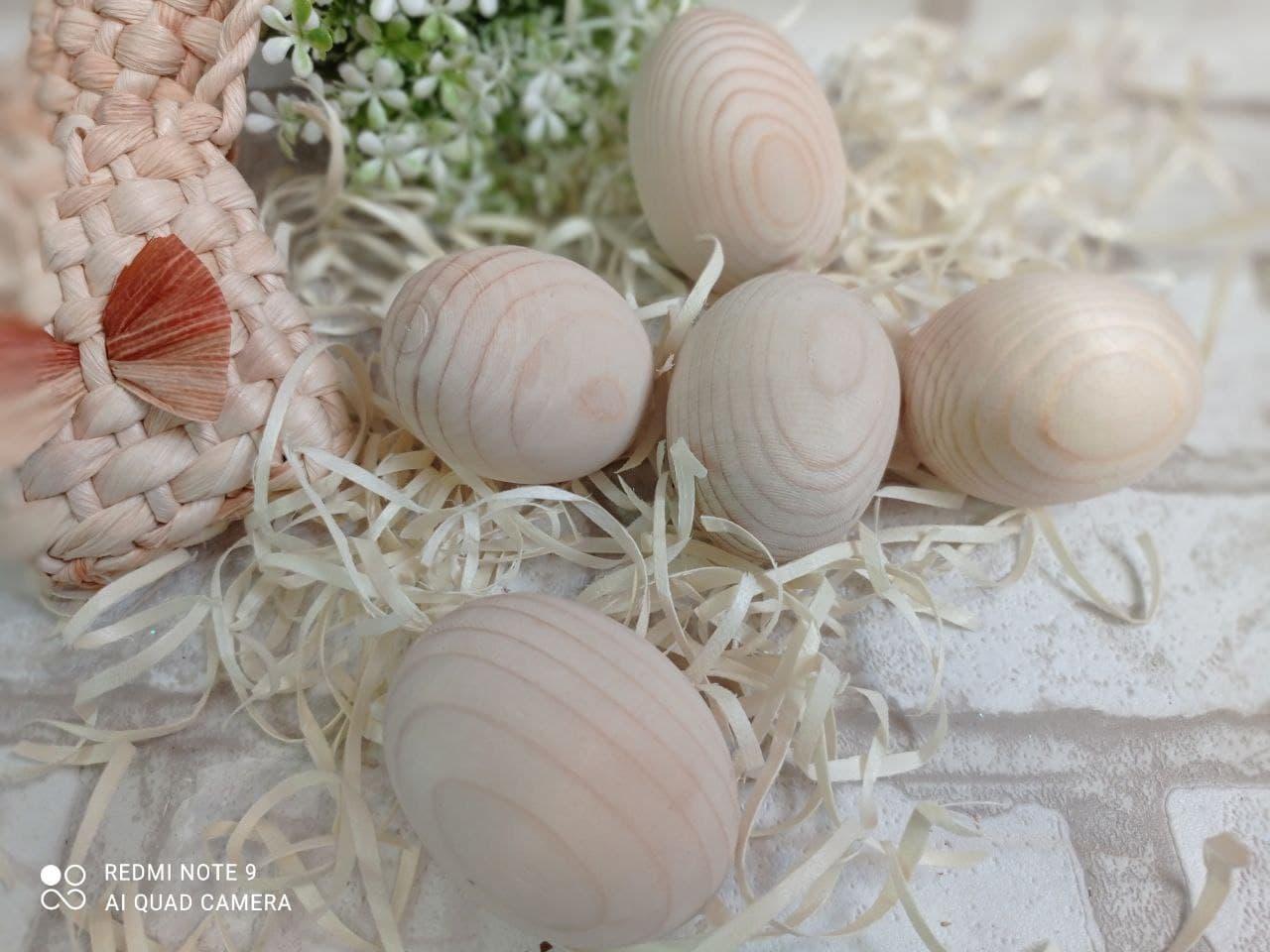 Яйця з дерева, великодня заготовка h-6 см, фото 1