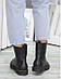Жіночі демісезонні осінні шкіряні черевики-берці на шнурівці, черевики жіночі осінні чоботи, фото 5
