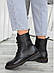 Жіночі демісезонні осінні шкіряні черевики-берці на шнурівці, черевики жіночі осінні чоботи, фото 3