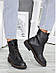 Жіночі демісезонні осінні шкіряні черевики-берці на шнурівці, черевики жіночі осінні чоботи, фото 2