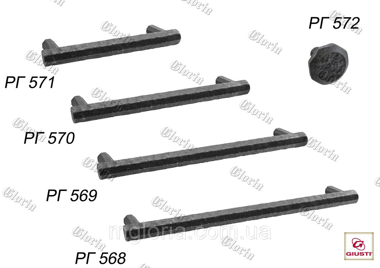Ручки меблеві РГ 568,РГ 569, РГ 570, РГ 571, РГ 572