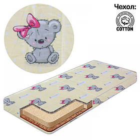 Ортопедичний кокосовий матрац в дитяче ліжечко тришаровий (кокос+поролон) 120х60х10 см