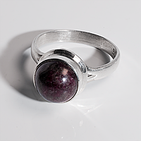 Серебряное кольцо с турмалином рубеллит, Ø10 мм., 1626СРТ