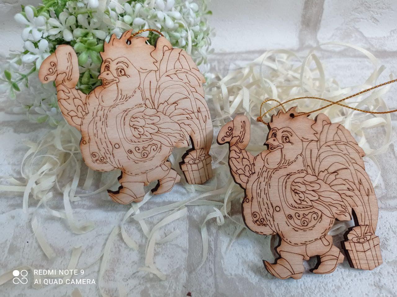 Півник заготовка до Великодня, фанера 8,5х8см, фото 1