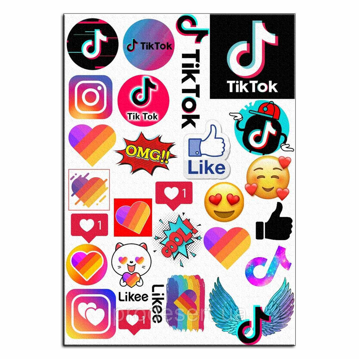 Капкейки-6 см Тік Ток 2 вафельна картинка