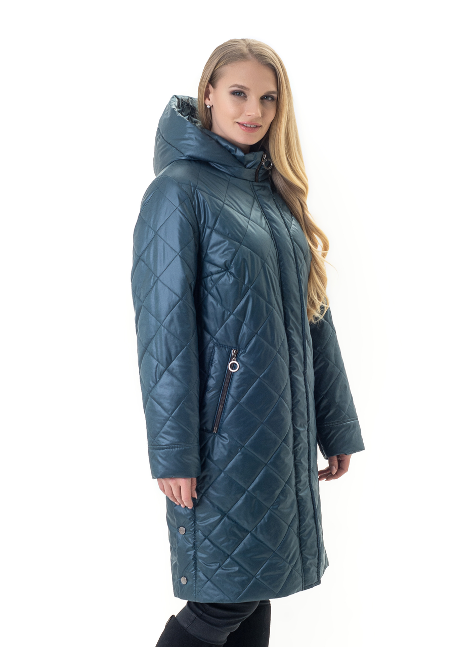 Женская длинная куртка больших размеров весна осень - фото 1 - id-p1351314566