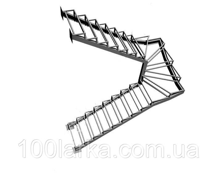 Металлический каркас для закрытой лестницы Изготовление металлических лестниц на заказ - фото 8 - id-p896092802