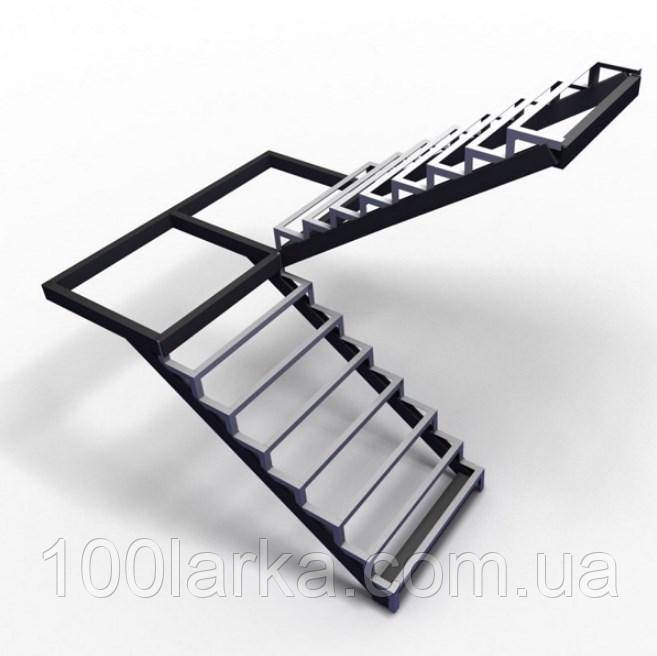 Металлический каркас для закрытой лестницы Изготовление металлических лестниц на заказ - фото 1 - id-p896092802