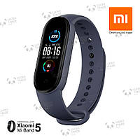 Оригинальный ремешок Xiaomi Mi Band 5 силиконовый браслет Сяоми Темно-синий (XMWD04HM BHR4595TY) 1428P