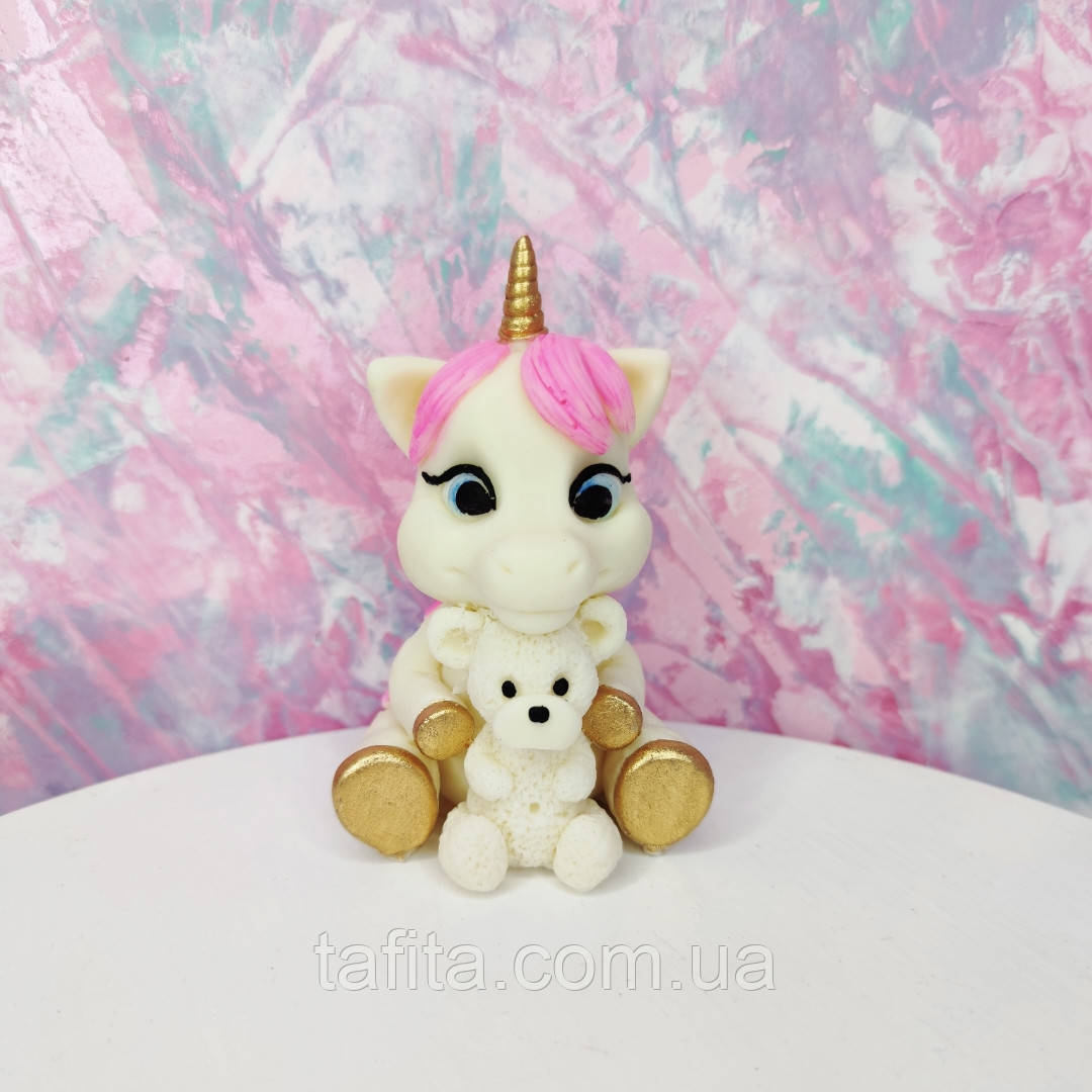 3д молд Єдиноріжок із ведмедиком, фото 1