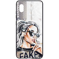 TPU+PC чехол Prisma Ladies для Samsung Galaxy M01 Core / A01 Core с креативным принтом Fake