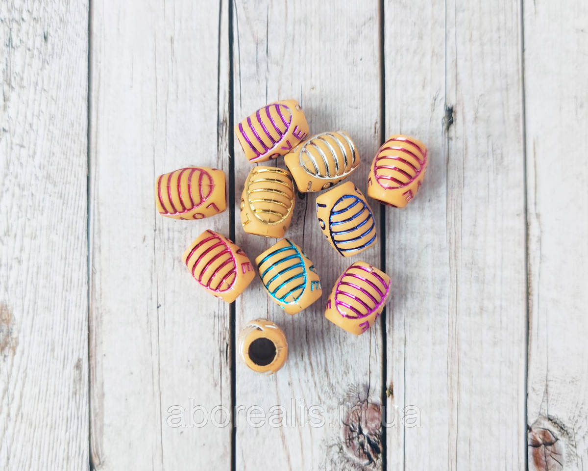 Бусини декоративні під кераміку 15*10 мм. Мікс 20 г, фото 1