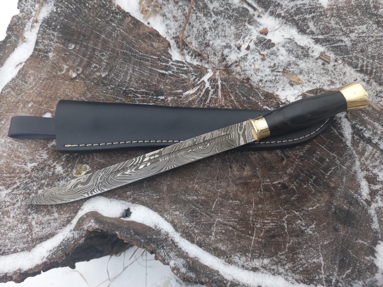 Ніж мисливський пластунський з дамаської сталі З, фото 1