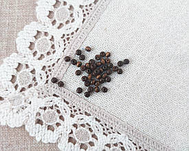 Дерев'яні намистини темно-коричневі 6 мм. 20 г