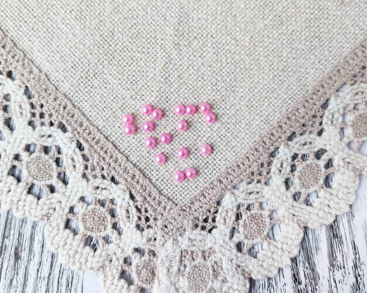 Полубусины рожеві 6 мм, 20 г, фото 1