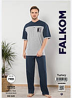 Пижама мужская большого размера хлопок Falkom 7901