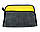 Мікрофібра для полірування авто, сіро-жовте 39х30 см, двостороннє рушник для протирання автомобіля, фото 2