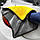 Мікрофібра для полірування авто, сіро-жовте 39х30 см, двостороннє рушник для протирання автомобіля, фото 3