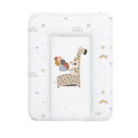 Детский пеленальный матрас на кроватку комод Ceba baby Жираф 50x70 см Retro Autumn непромокаемый, белый