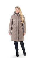 Р- 56- 70 Красивая женская модная весенняя удлиненная куртка- пальто, демисезонная