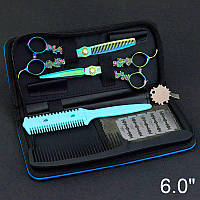 Парикмахерские ножницы 6 дюймов для стрижки волос комплект с чехлом Univinlions 6055