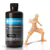 Фотополимерная смола Anycubic 405nm UV resin, 1 л, Оригинал в упаковке. Телесный