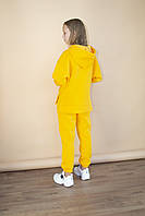 Костюм дівчинці демісезонний утеплений дитячий Костюм-двійка спортивний жовтий вік 6-10 років, фото 2