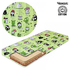 Ортопедичний кокосовий матрац у дитяче ліжечко двошаровий (кокос + поролон) 120х60х5 см