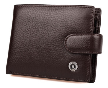 Чоловічий шкіряний гаманець Boston Коричневий, фото 1