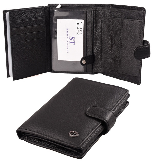 Чоловічий гаманець портмоне правник ST під документи натуральна шкіра, фото 1