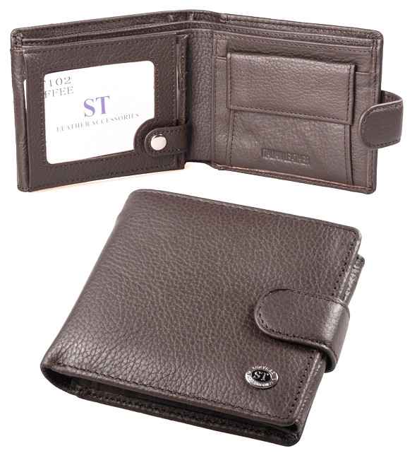Чоловічий шкіряний гаманець портмоне правник ST натуральна шкіра, фото 1