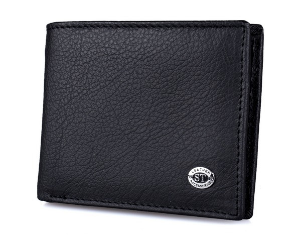 Чоловічий шкіряний гаманець із затиском на магніті ST, фото 1