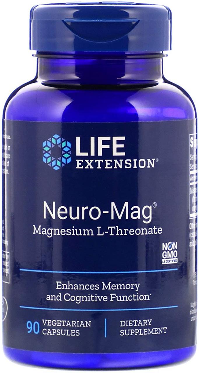 Магній L-треонат Life Extension Neuro-Mag Magnesium L-Threonate 90 капсул