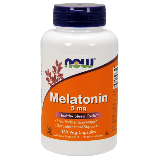 Снодійне NOW Melatonin 5 mg (180 кап) Оригінал! (335158)