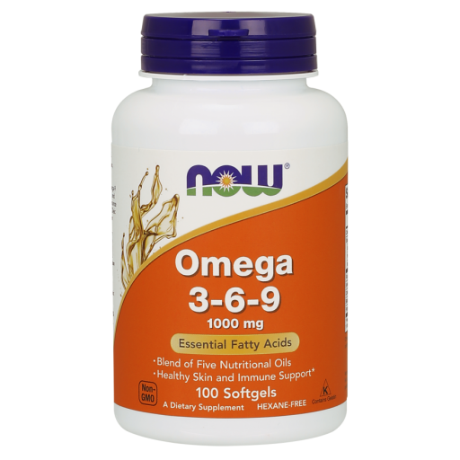 Комплекс незамінних жирних кислот NOW Omega 3-6-9 (100 капс) Оригінал! (335303)