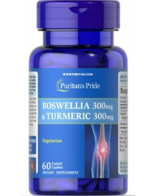 Екстракт босвелії Puritan's Pride Boswellia 300 мг and Turmeric 300 мг (60 таб) Оригінал! (337362)