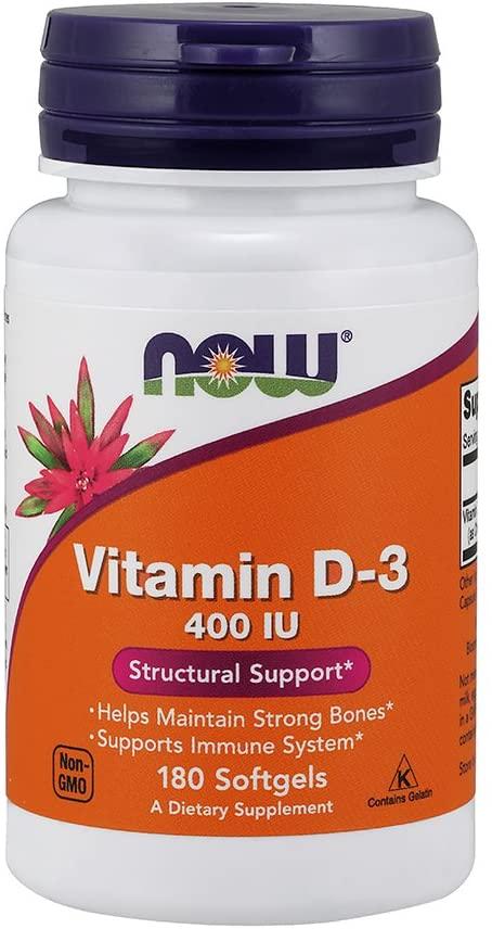 Вітамін Д3 нау фудс Now Foods Vitamin D-3 400 IU 180 гелевих капсул, фото 1