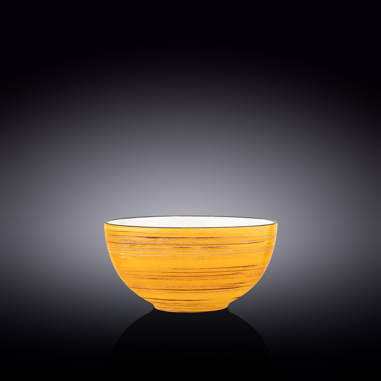 Салатник Wilmax Spiral Yellow 1,1 л d16,5 см порцеляна (669431 WL)